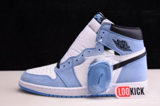 1 HIGH AIR WHITE BLACK UNIVERSITY RETRO BLUE 555088-134 JORDAN 0729